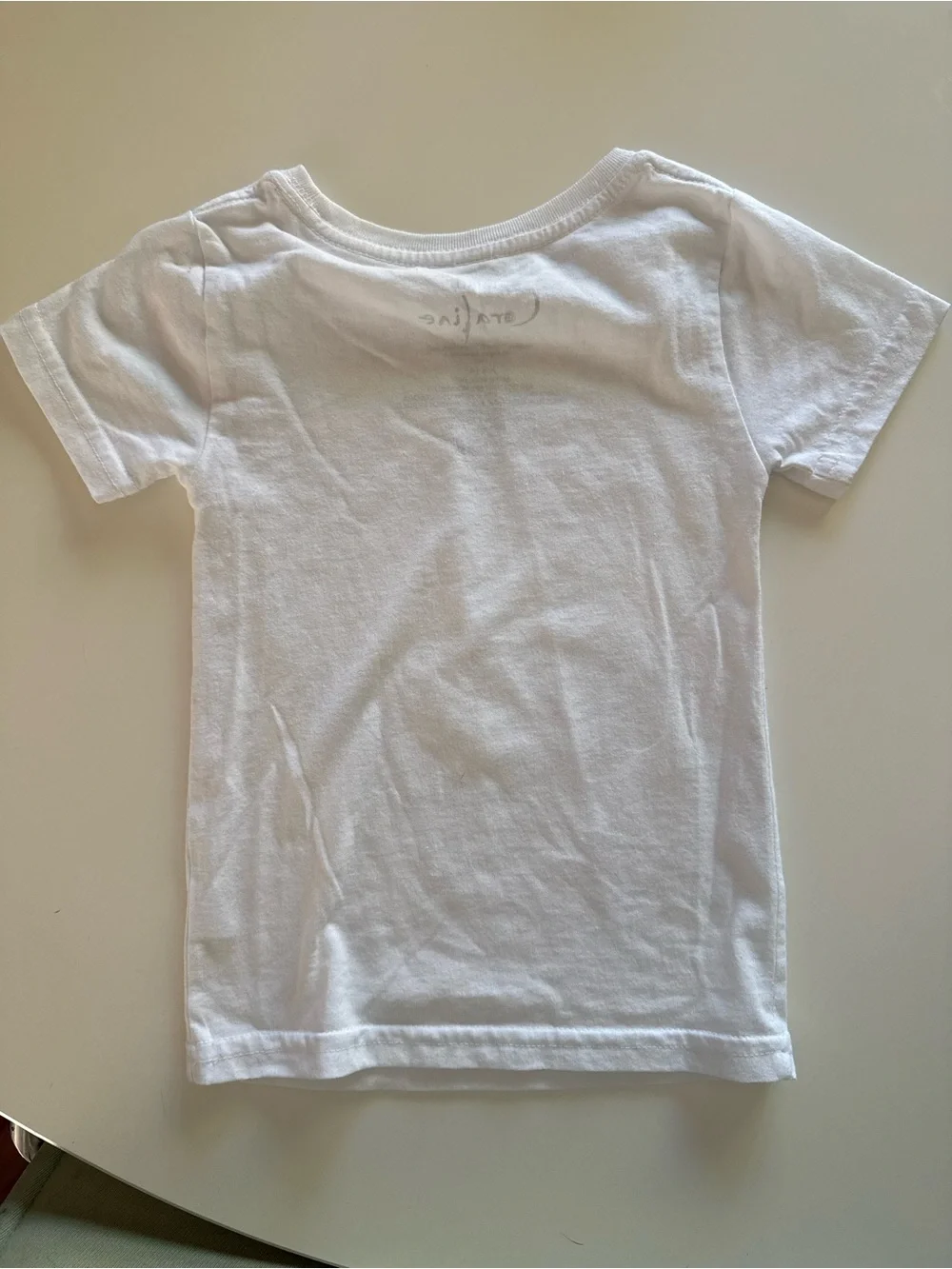Coraline Graphic White Kids Tee with Yellow Details